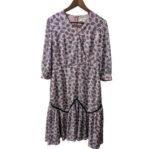 Bora Aksu Pink Paisley Midi Dress NWT